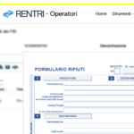 La schermata con il formulario rifiuti